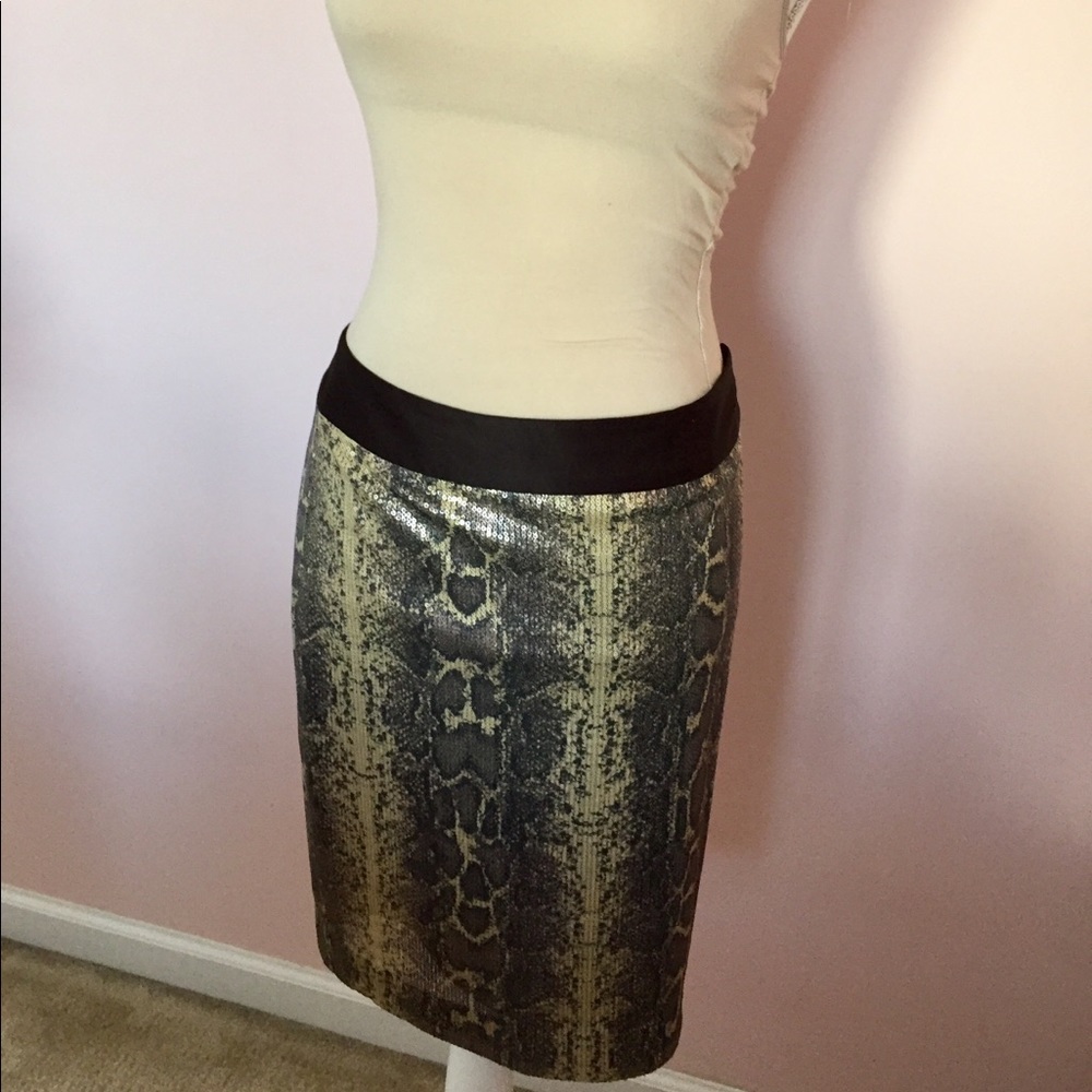 The Limited - Sequin Snake print skirt size 4